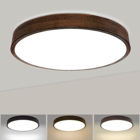 LED Flush Mount Ceiling Light Fixture 24W 3 Color 3000K/4000K/6000K Adjustable Ceiling Light 10 inch Farmhouse Light Fixture for Hallway Bathroom Kitchen Bedroom