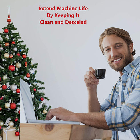 Espresso Machine Cleaning Tablets - Espresso Machine Cleaner - 50 Count 1 Year Supply - Best for Breville Miele Keurig Krups Jura Espresso Coffee Makers - Espresso Machine Accessories -Clear Cafe