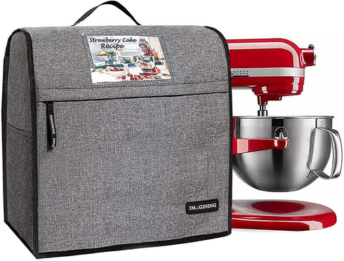 IMAGINING Stand Mixer Dust Cover Compatible with KitchenAid Bowl Lift 4.5-5 Quart?Cover with Pockets for Accessories?Patent Pending Design?
