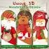 Linkowin Christmas Stockings, 3 Pack Classic 3D Xmas Stockings, Santa, Snowman, Reindeer Fireplace Character 18" Hanging Decorations, Xmas Stocking Holder Bulk for Family Home Holiday Xmas Tree Decor