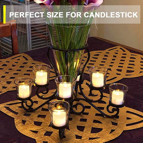 Homemory 12Pack Remote Control Flameless LED Votive Candles, Long Lasting Battery Operated Tea Light with Timers, Electric Fake Candles in Warm White for Wedding & Festival Celebration Decorations