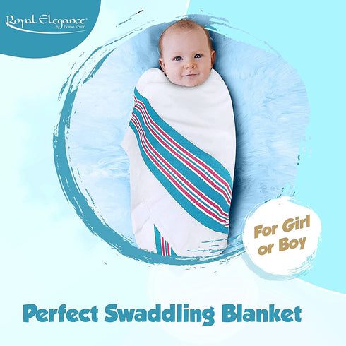 6 Pack Elaine Karen Flannel Unisex Hospital Receiving Blankets - 100% Cotton, for Girl or boy, Newborn Swaddle Wrap Baby Blanket Throw, Soft, Warm, Cozy, Infant for Crib, Stroller, 30x40