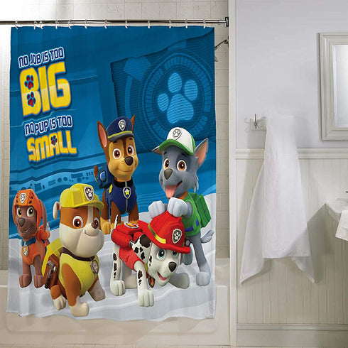 Franco HN4588 Kids Bathroom Decorative Fabric Shower Curtain, 72" x 72?, Paw Patrol