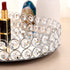 Hipiwe Crystal Vanity Tray Mirrored Dresser Perfume Trays for Makeup Tray Cosmetic Skin Care Storage, Jewelry Trinket Organizer Tray for Bathroom Countertop Home Decor (Medium, Silver)