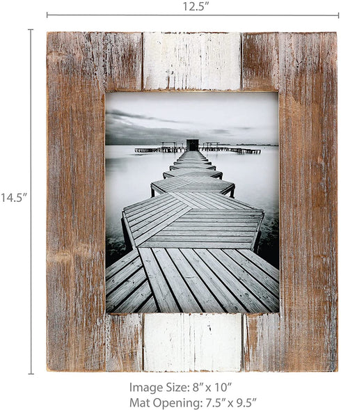 Barnyard Designs Rustic Farmhouse Distressed Picture Frame - Unfinished Wood Photo Frame 8? x 10?