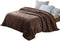 Flannel Fleece Throw Blanket Twin Size, Super Soft Fluffy Plush Blanket Throw, Luxury Fuzzy Cozy Couch Blanket for Couch, Bed, Camping, Travel Lightweight Microfiber Blanket (Brown, Twin 60" x 80")