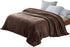 Flannel Fleece Throw Blanket Twin Size, Super Soft Fluffy Plush Blanket Throw, Luxury Fuzzy Cozy Couch Blanket for Couch, Bed, Camping, Travel Lightweight Microfiber Blanket (Brown, Twin 60" x 80")