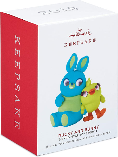 Hallmark Keepsake Christmas 2019 Year Dated Disney/Pixar Toy Story 4 Ducky and Bunny Ornament