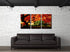 Pyradecor 3 Piece Giclee Canvas Prints Wall Art Paintings Ready to Hang for Living Room Home Decor - Red Maple Trees Large Modern Stretched and Framed Contemporary Landscape Pictures on Canvas Artwork