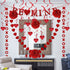 21Pcs Valentines Day Decor Valentine's Day Decorations Set Pre-Assembled Hanging Heart Swirls BE MINE Love Heart XO Garlands Banner for Home Classroom Office Wedding Party