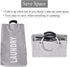 Large Collapsible Laundry Hamper Bag with Handles, 15 x 15 x 26 Inches Foldable Clothes Basket for Washing Storage