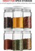 Small Glass Mason Jars 4 Ounce Mini Jars Full-Width Mouth, BPA Free Plastic Airtight Lid, For Jam, Jelly, Dressings, baby food, Crafts, Spices, Food Storage, Wedding favors, Decorating Jar (24 Pack)