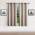WARM HOME DESIGNS 1 Pair (2 Panels) of Cream Ivory Insulated Thermal Blackout Curtains with Embossed Textured Damask Flower Pattern. Each Short Length Window Panel Is 38" X 63" in Size. EV Ivory 38x63