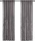 Madison Park Andorra Embroidered Back Tab Fabric Single Window Living Room, Transitional Rod Pocket Light Curtain for Bedroom, 1-Panel Pack, 50 x 95, Grey