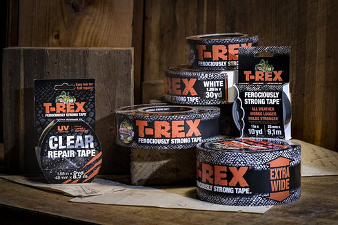 T-REX Ferociously Strong Tape, Duct Tape with UV Resistant & Waterproof Backing for Wood Brick Concrete and More, 30 yd x 2.83", Gunmetal Gray, 1-Roll (241358)