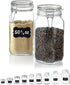 Bormioli Rocco Glass Fido Jars - Hermetic Sealed Hinged Airtight Lid for Fermenting, Pantry, Kitchen Storage Jars, Bulk Food Storage Containers, With Paksh Chalkboard Labels (2 Pack) (50 3/4 Ounce (1.5 Liter))