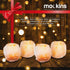 Mockins 2.5 lbs 4 Pack Natural Himalayan Salt Tea Light Candles Holder | Great Room Decor