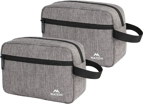 Toiletry Bag for Men (2 Packs), Waterproof Dopp Kit Bathroom Shaving Bag for Toiletries, Small Accessories Small Cosmetics & Makeup Organizer for Traveling