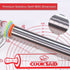 Rolling Pin with Thickness Rings- Adjustable Stainless Steel Roller Guides-Non Stick Dough Roller Pin for Dough Pizza Pie,Pastries and Cookies By Cook's Aid (Rolling Pin)