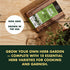 Herb Garden Seeds for Planting - 10 Culinary Herb Seed Packets Kit, Non GMO Heirloom Seeds, Plant Markers, Wood Gift Box - Home Gardening Gifts for Gardeners