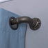 Decopolitan Industrial Wrap Around Telescoping Curtain Rod Set, 18-36", Bronze