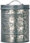 Amici Home Rustic Kitchen Collection Coffee Relief Galvanized Metal Storage Canister, Food Safe, 76 Fluid Ounce Capacity