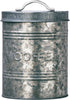 Amici Home Rustic Kitchen Collection Coffee Relief Galvanized Metal Storage Canister, Food Safe, 76 Fluid Ounce Capacity