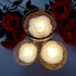 ARDUX LED Floating Candles - Flameless Floating Rose Tea Lights Waterproof Flower Wax Candles Battery-Powered for Wedding Centerpieces Pool Party Decoration (Pack of 4, Warm White)