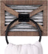 Autumn Alley Rustic Farmhouse Toilet Paper Holder - Rustic Country Bathroom Decor - Industrial Decorative Accessories - Warm Brown Wood, Galvanized Metal & Black Metal - Adds Rustic Charm