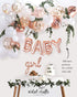 VIDAL CRAFTS Rose Gold Baby Shower Decorations for Girl, It's a Girl Banner, BABY Girl Foil Balloons, 36 Pieces Rose Gold Balloon Arch, Confetti Balloons, Paper Fans, Rose Gold and White Theme Décor