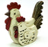 Rustic Chicken Pair Tabletop Decor Figurine