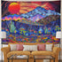 Trippy Tapestry Mountain Tapestry Psychedelic Sun Tapestry Colorful Mushroom Tapestry Hippie Waves Abstract Wall Tapestry for Bedroom Living Room