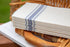 ClassicPoint Dinner Napkins - Blue Bistro Stripe - Decorative & Disposable - Soft, Absorbent & Durable (15.5"x15.5" - Pack of 50)