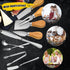 Dreamtop 19 Pcs Cheese Knife Set Cheese Butter Spreader Knife Stainless Steel Cheese Spatula Set Cheese Slicer Knife Mini Serving Tongs Spoons Forks Charcuterie Board Accessories Utensils