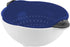 Tovolo Soak N' Strain Colander, Easy-Pour Spout 1.5 Quart Food Strainer, 2-in-1 Strainer & Soaking Bowl, Fruit Bowl & Vegetable Wash, BPA-Free & Dishwasher-Safe, Deep Indigo