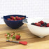 Tovolo Soak N' Strain Colander, Easy-Pour Spout 1.5 Quart Food Strainer, 2-in-1 Strainer & Soaking Bowl, Fruit Bowl & Vegetable Wash, BPA-Free & Dishwasher-Safe, Deep Indigo