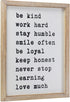 SANY DAYO HOME Wall Decor Signs with Inspirational Sayings 16 x 12 inches Rustic Wood Framed Modern Farmhouse Wall Hanging Art - Be Kind, Stay Humble, Never Stop