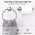 NearMoon 2 Pieces Bathroom Hardware Accessories, Towel Ring and Toilet Paper Holder- Stainless Steel Bathroom Towel Hanger and Hand Towel Holder, Wall Mounted (Brushed Nickel)