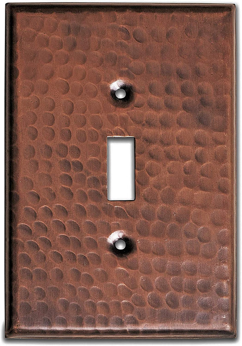 Monarch Pure Copper Hammered Single Wall Plate / Switch Plate