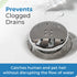 TubShroom Tub Drain Hair Catcher, Black Chrome Drain Protector and Hair Catcher for Bathroom Drains, Fits 1.5? 1.75? Bathtub and Shower Drains