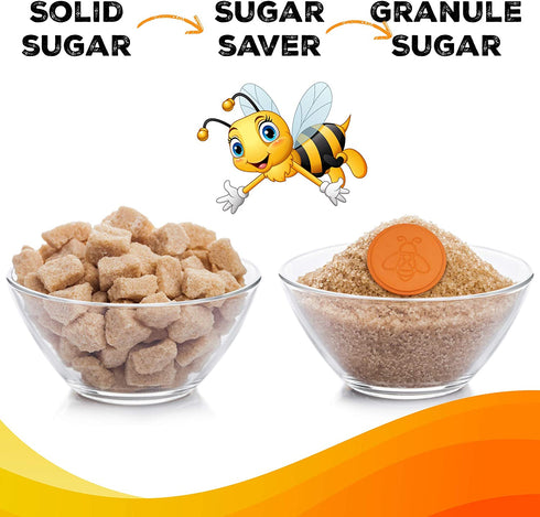 Enolvo Brown Sugar Keeper Bee - Terra Cotta Brown Sugar Saver, Brown Sugar Disc to Maintain Food Moisture, Brown Sugar Softener Stone, Humidifying Hydrostone (Orange Box)