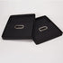Household Essentials Fabric Storage Boxes with Lids and Handles, Black