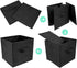 Greenco Foldable Storage Cubes Non-woven Fabric -6 Pack-(Black)