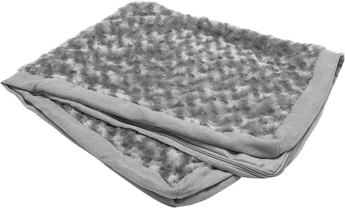 Furhaven Ultra Plush Curly Faux Fur & Suede Mattress Dog Bed Replacement Cover - Gray, Large