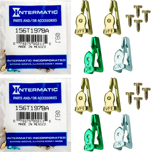 Intermatic 156T1978A Time Switch Trippers for T100 Series Timers 2 On 2 Off With 4 Screws Per Package (2 Pack)