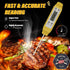 UTours Digital Food Cooking Thermometer,304 Stainless Steel Digital Thermometer Instant Read Meat Thermometer for Kitchen BBQ Grill Smoker Milk and Water (Yellow) - Amazon Vine