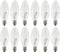 Creative Hobbies® Replacement Light Bulbs for Electric Candle Lamps, Window Candles, & Chandeliers - 7 Watt Candelabra (E12), Clear, Steady Burning, 120v 7w Bulb - Pack of 12
