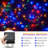QUWIN Waterproof LED Outdoor Christmas String Lights, LED UL Certified 8 Modes with End-to-End Plug, Indoor & Outside Fairy Light for Christmas Tree, Patio, Wedding, Party (115Ft Multi-Color)