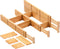 Bamboo Drawer Dividers for Clothes With 8 Inserts, Drawer Dividers Kitchen Utensils(16-20IN) Adjustable Expandable Deep Spring Loaded Separators Organizer for Office Silverware Dressers and Bathroom 4 Pack