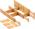 Bamboo Drawer Dividers for Clothes With 8 Inserts, Drawer Dividers Kitchen Utensils(16-20IN) Adjustable Expandable Deep Spring Loaded Separators Organizer for Office Silverware Dressers and Bathroom 4 Pack